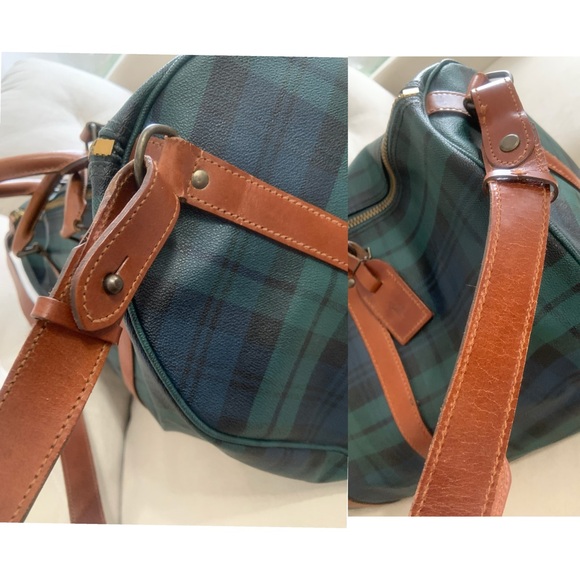 Polo Ralph Lauren Tartan Blackwatch Duffle Weekender Travel Bag - Picture 15 of 16
